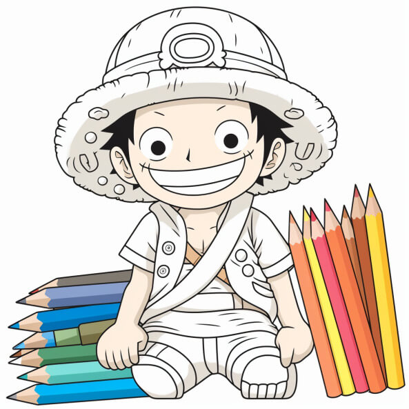 Top 27 tranh tô màu One Piece vui nhộn đáng yêu cho bé tập tô